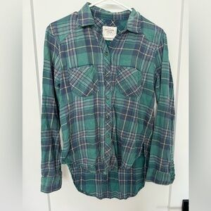 Abercrombie & Fitch plaid soft flannel shirt 100% cotton